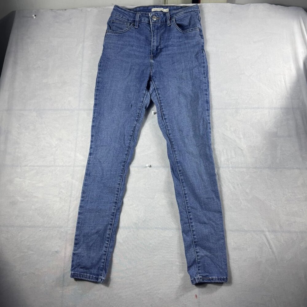 Y2K Levi's Skinny Jeans Womens Blue‎ Denim 721 High Rise 5-Pocket Comfort 28x28
